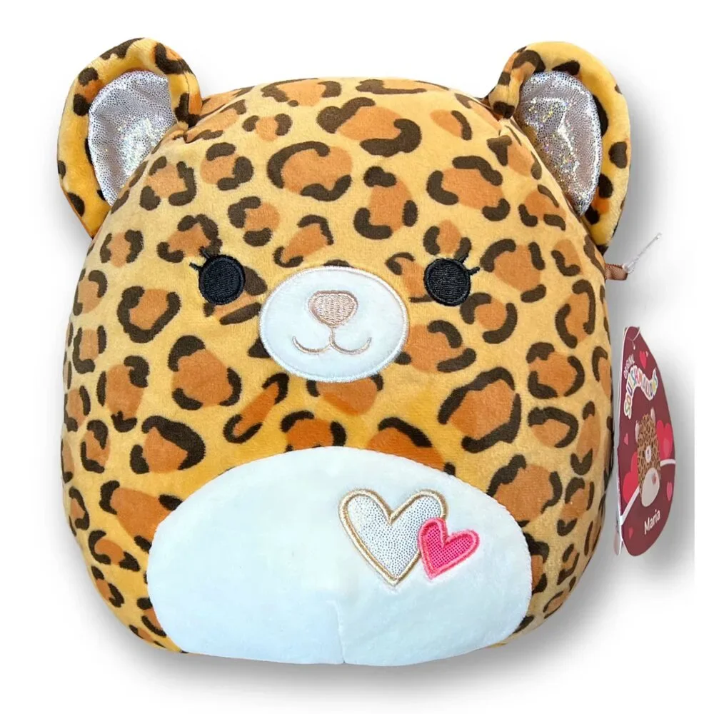 Squishmallows Maria the Cheetah with Hearts on Belly 8